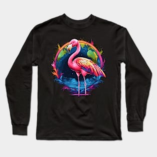 Flamingo Earth Day Long Sleeve T-Shirt